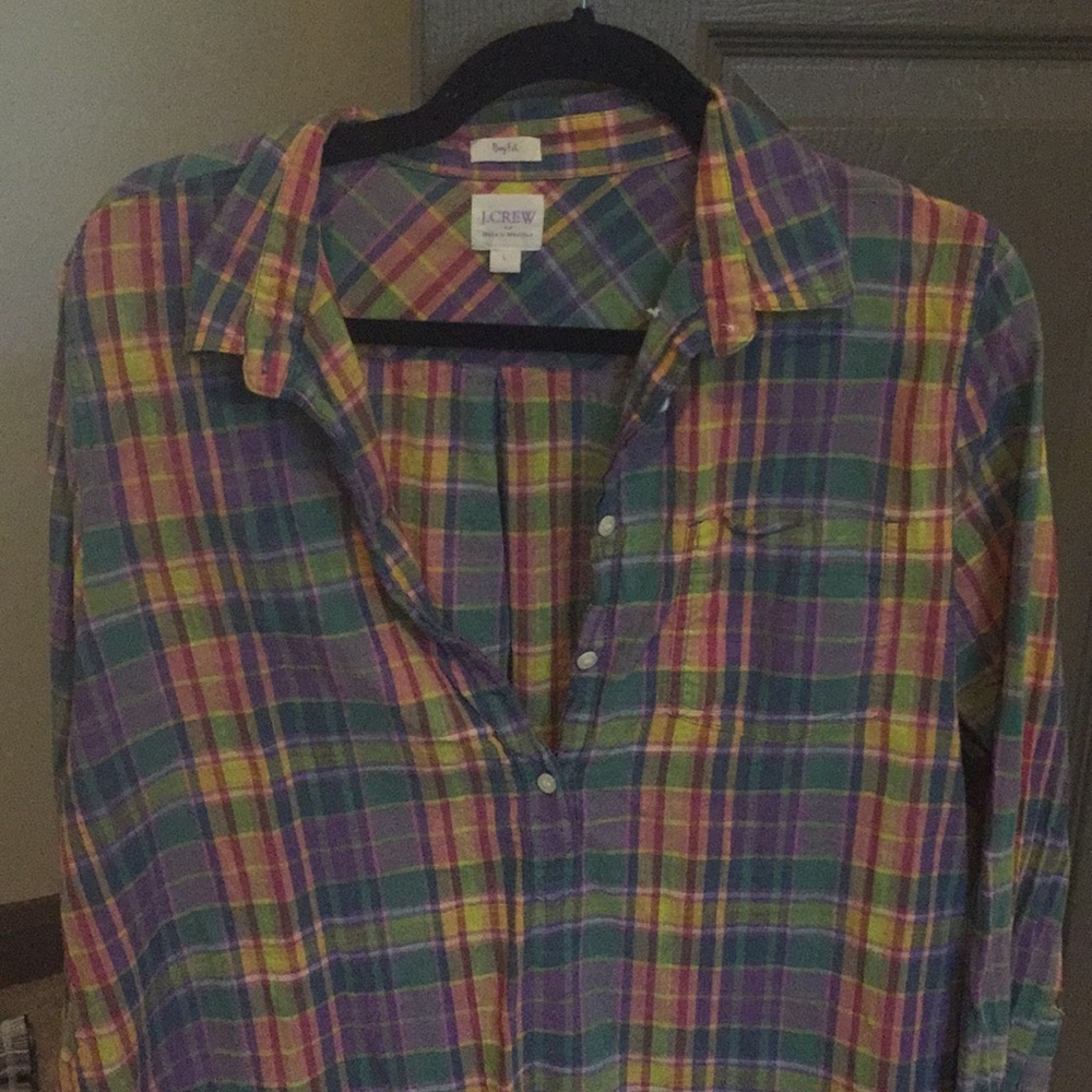 J Crew Plaid top